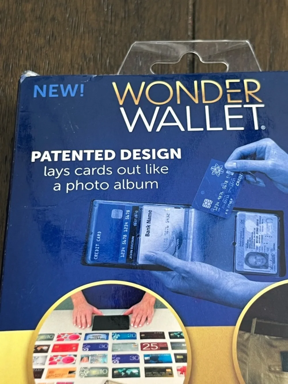 Wonder Wallet Unisex Slim RFID Blocking Leather Holds 24 Cards New In Open Box
